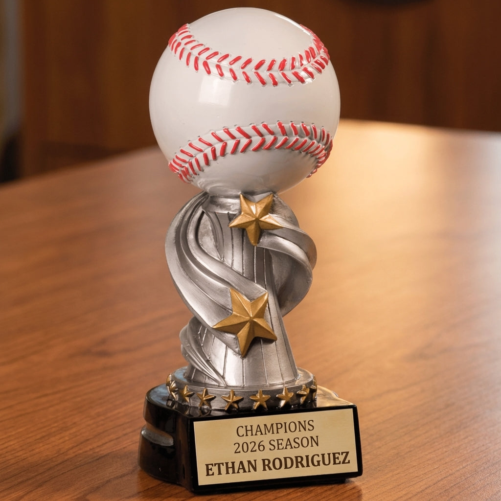 Personalized Baseball Trophy - Custom Engraved REN for Team, Coach & MVP - View 2