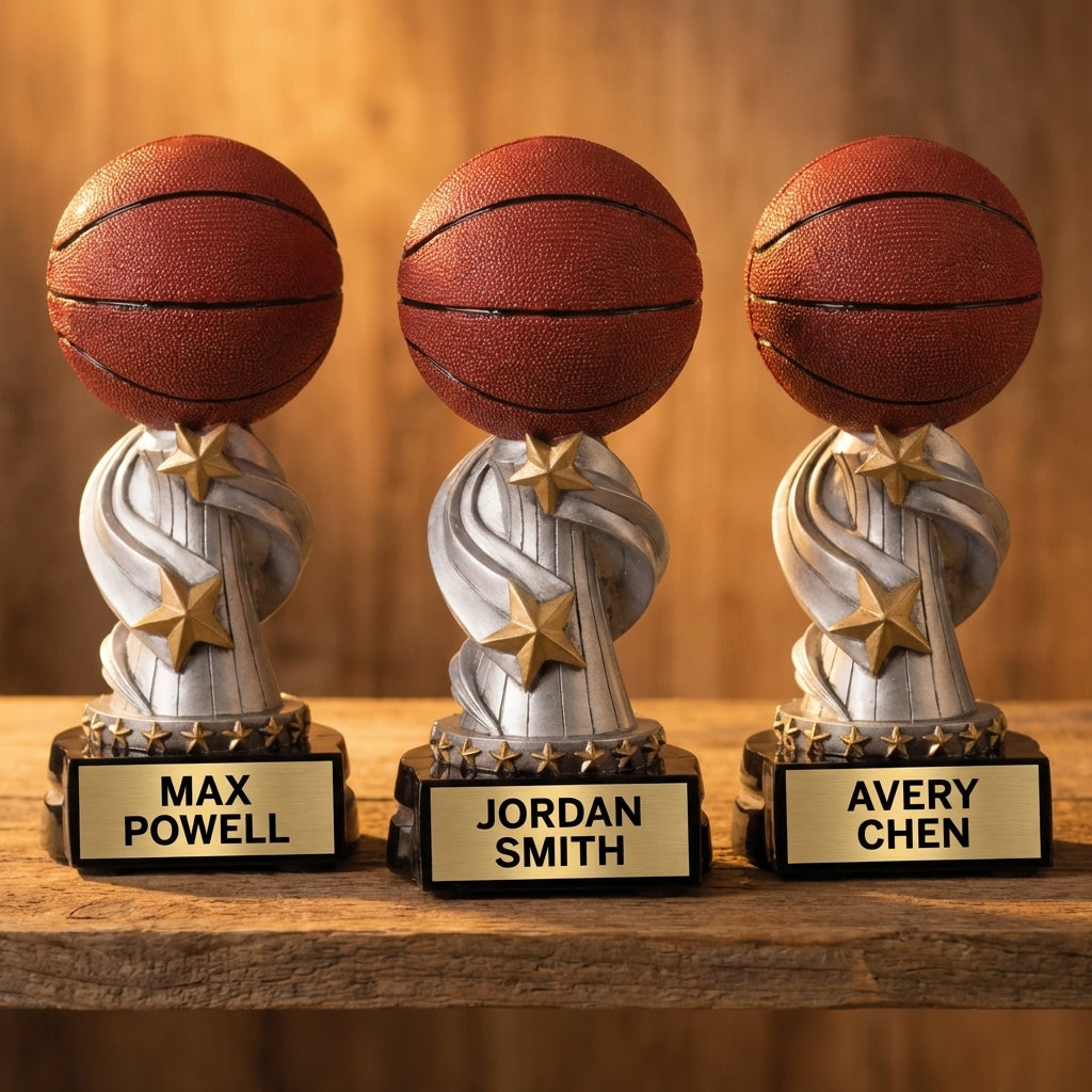 Personalized Basketball Trophy - Custom Engraved REN for Team, Coach & MVP - View 4