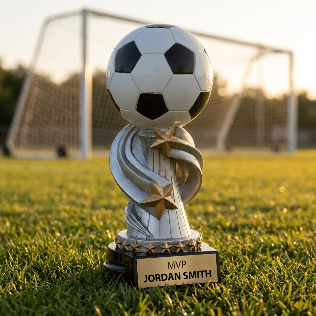 Personalized Soccer Trophy - Custom Engraved REN for Team, Coach & MVP - View 3