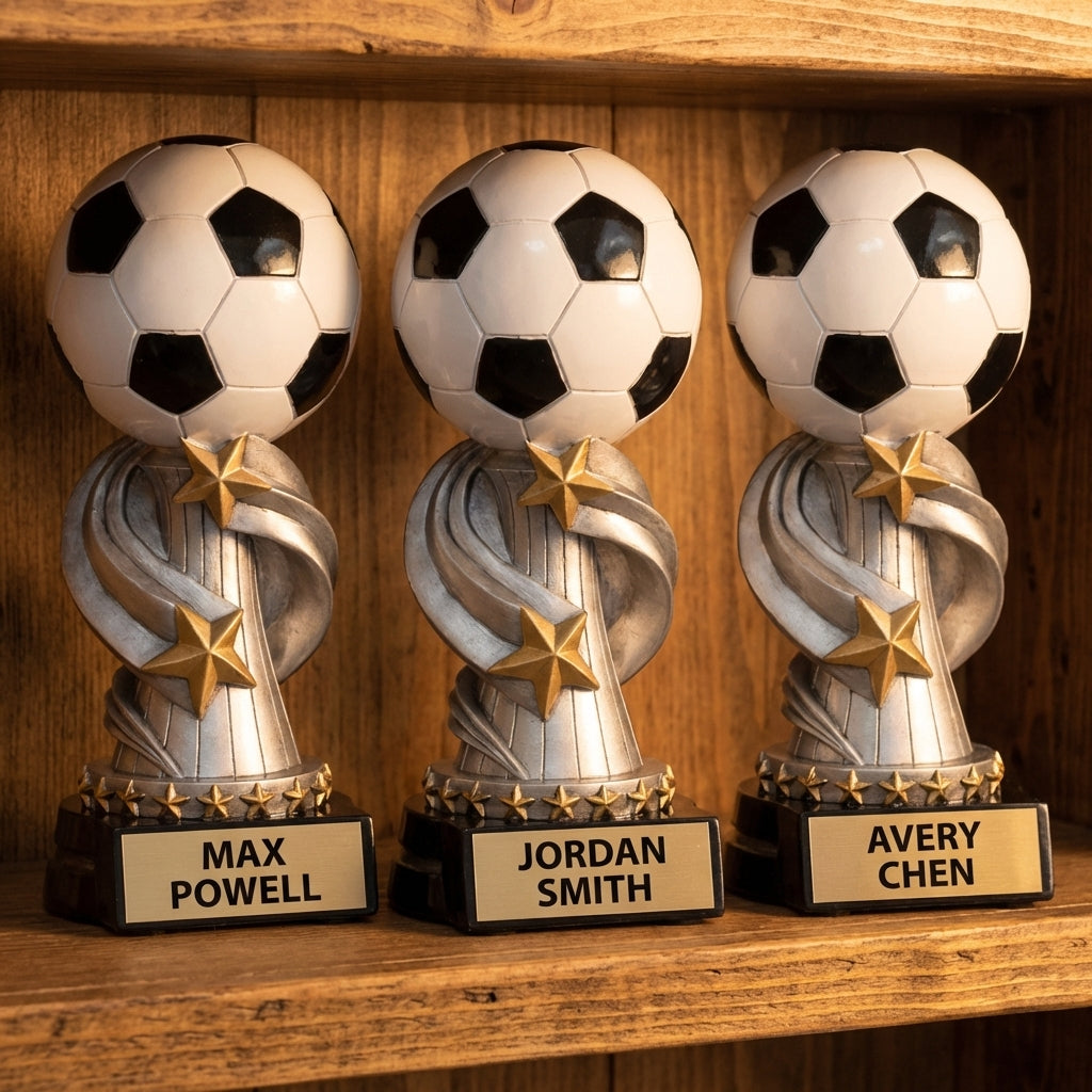 Personalized Soccer Trophy - Custom Engraved REN for Team, Coach & MVP - View 4