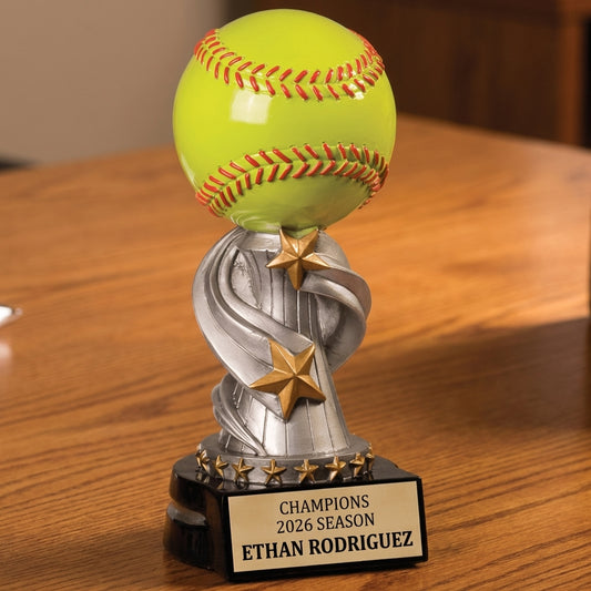 Personalized Softball Trophy - Custom Engraved REN for Team, Coach & MVP - View 2