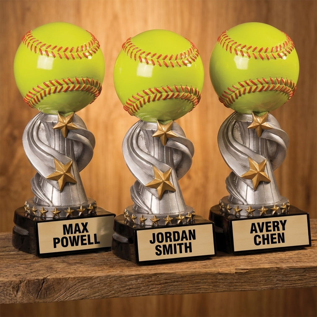 Personalized Softball Trophy - Custom Engraved REN for Team, Coach & MVP - View 4