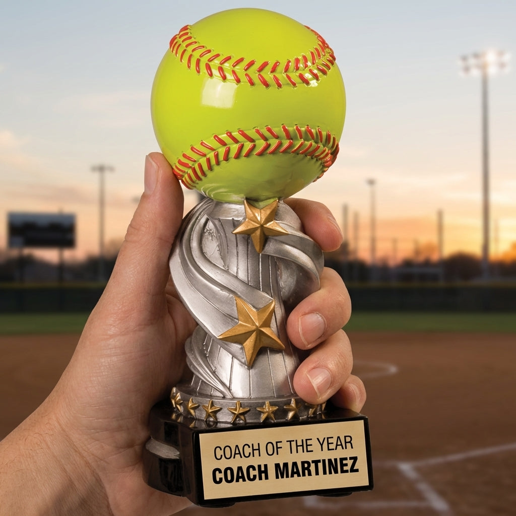 Personalized Softball Trophy - Custom Engraved REN for Team, Coach & MVP - View 5
