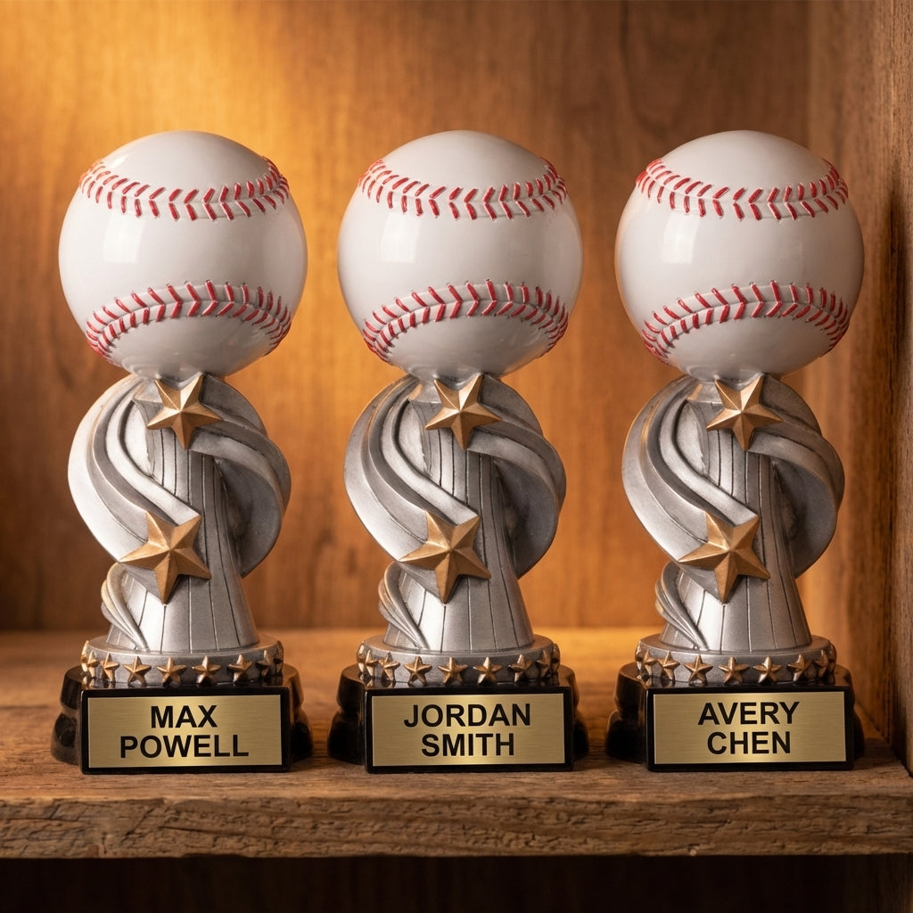 Personalized Baseball Trophy - Custom Engraved REN for Team, Coach & MVP - View 4