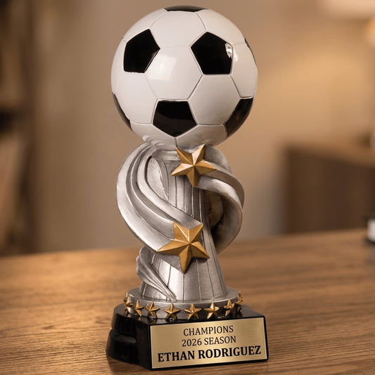Personalized Soccer Trophy - Custom Engraved REN for Team, Coach & MVP - View 2