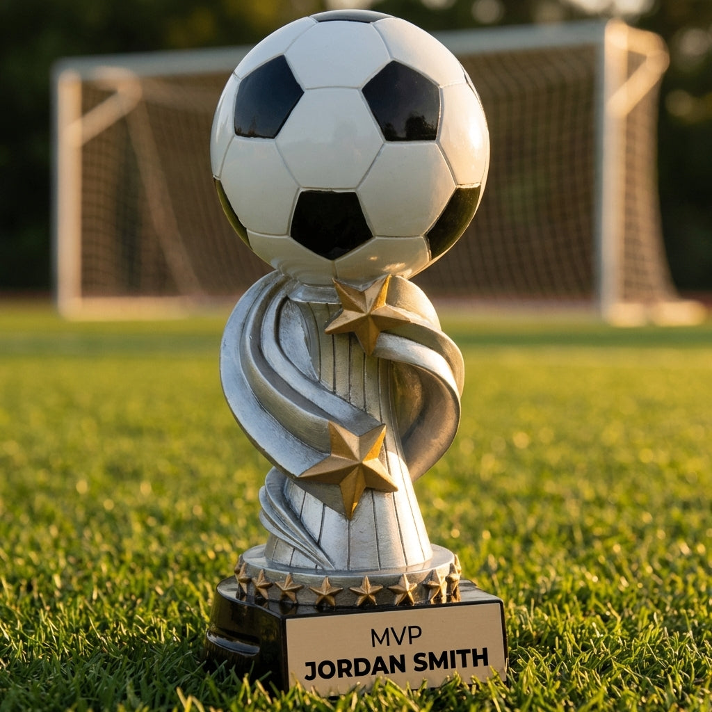 Personalized Soccer Trophy - Custom Engraved REN for Team, Coach & MVP - View 3