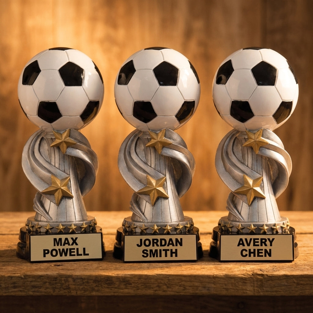 Personalized Soccer Trophy - Custom Engraved REN for Team, Coach & MVP - View 4