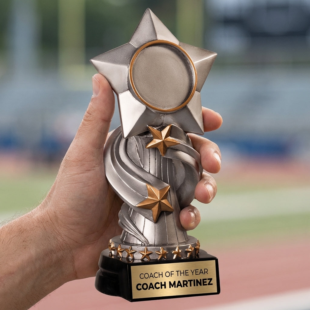 Personalized Sports Trophy - Custom Engraved REN for Team, Coach & MVP - View 5