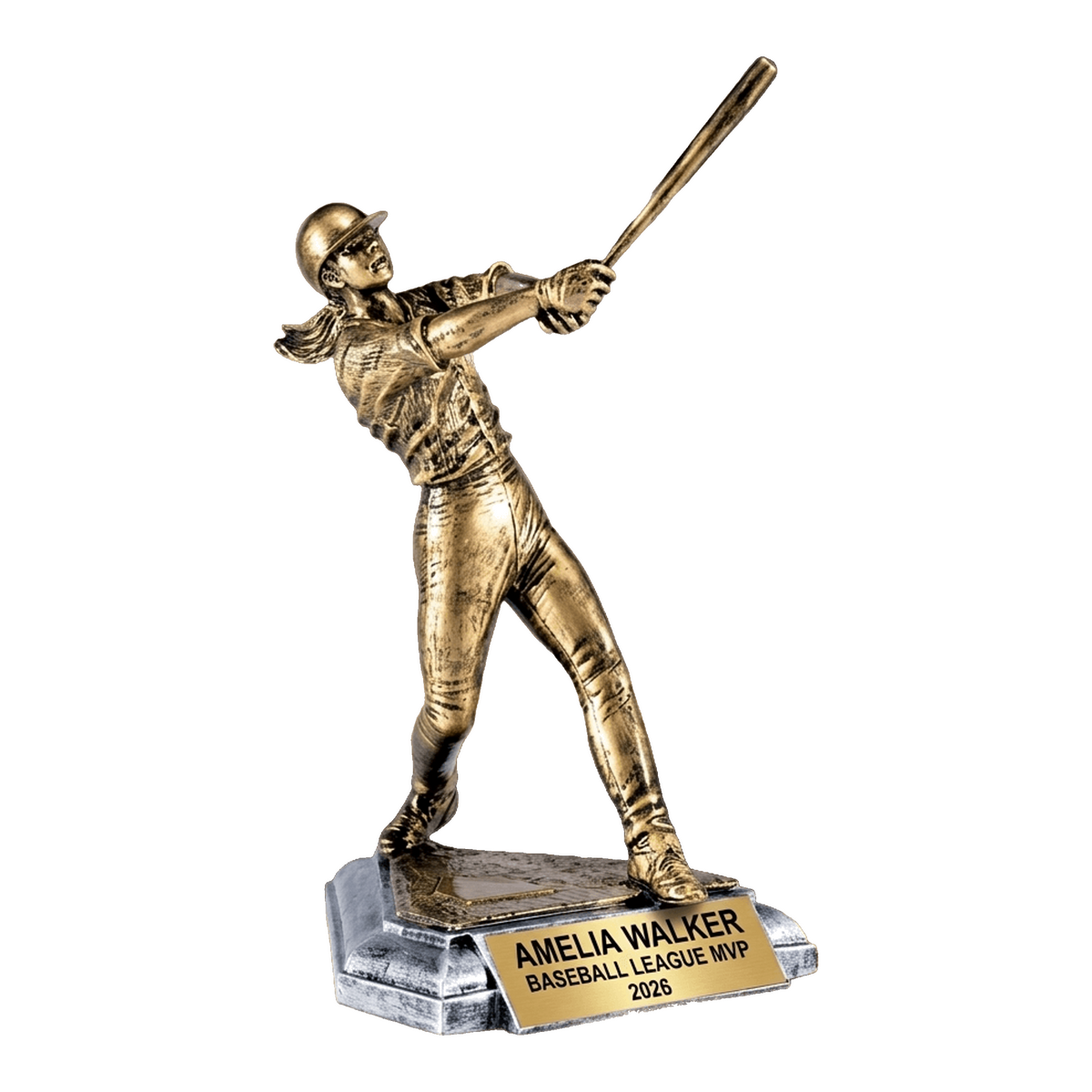 Personalized | Baseball Award | Custom Engraved | Trophy | Award | Female | Batter | Engraved | Custom | Youth | MVP