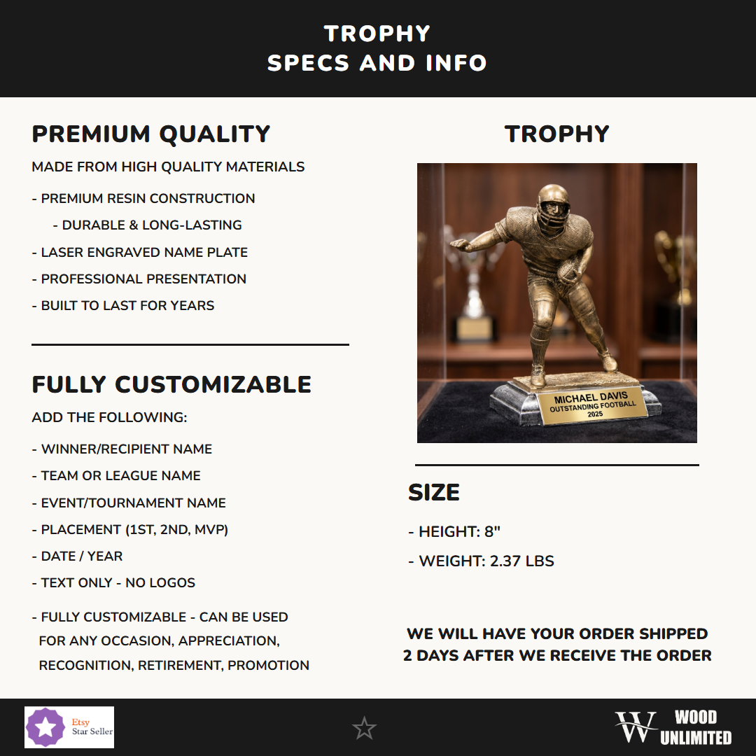 Football Resin Figure Trophy