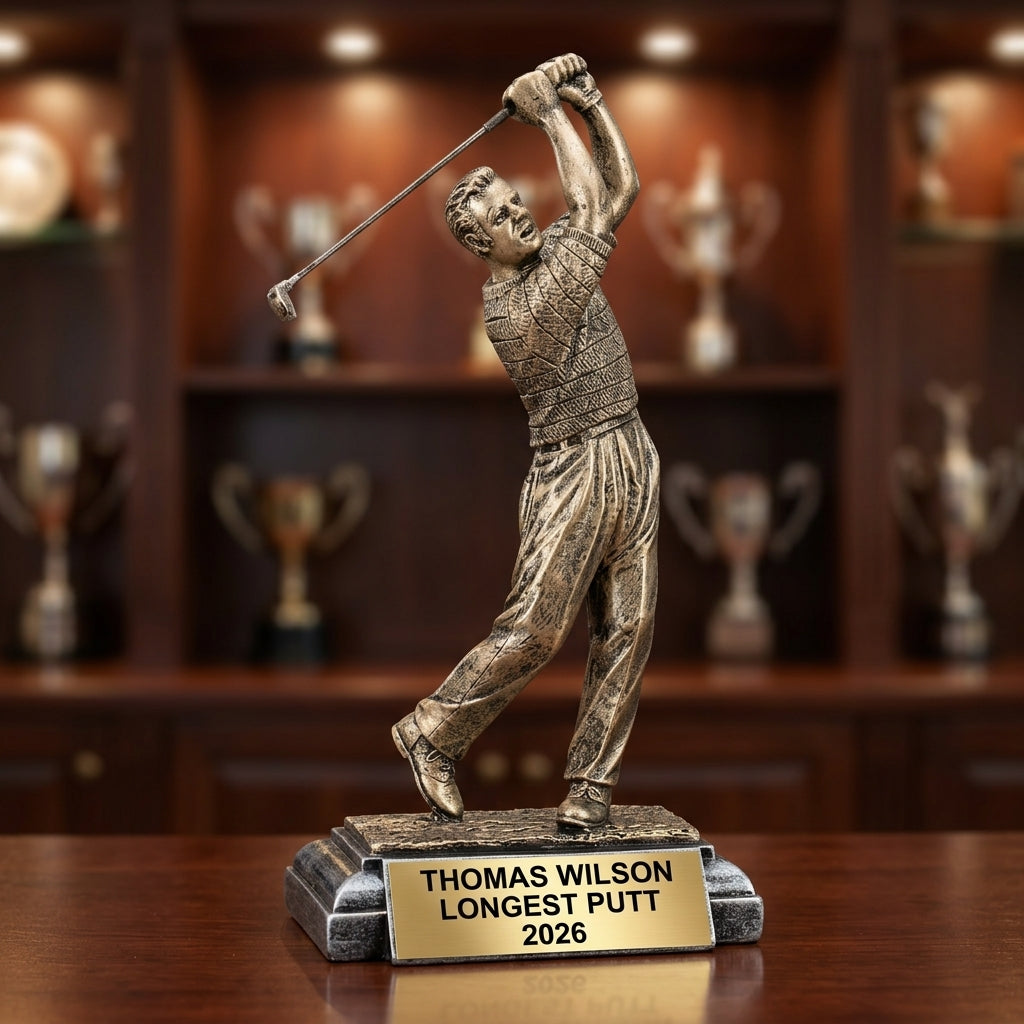 Golf Award Trophy | Personalized | Custom Engraved | Golf Tournament | Champion | Hole in One - View 1