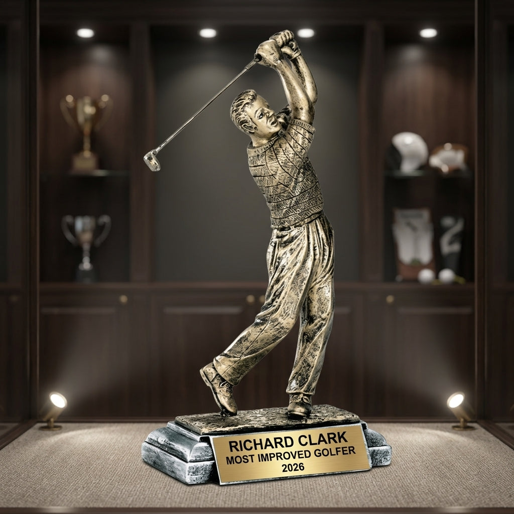 Golf Award Trophy | Personalized | Custom Engraved | Golf Tournament | Champion | Hole in One - View 3