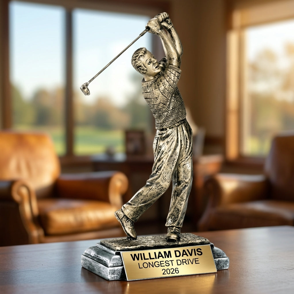 Golf Award Trophy | Personalized | Custom Engraved | Golf Tournament | Champion | Hole in One - View 4