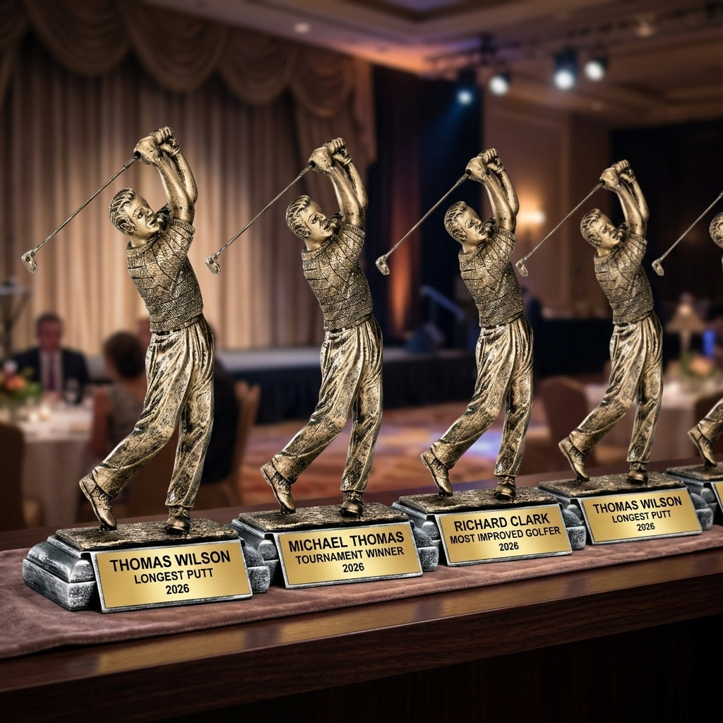 Golf Award Trophy | Personalized | Custom Engraved | Golf Tournament | Champion | Hole in One - View 6