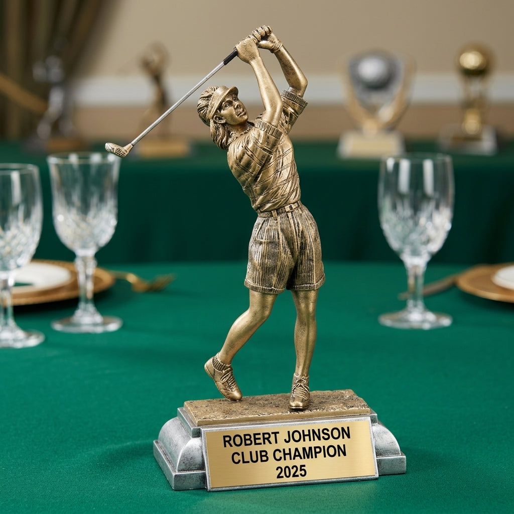 Golf Award Trophy | Personalized | Custom Engraved | Female Golfer | Golf Tournament Prize | Golf Gift | Personalized Golf Award - View 2