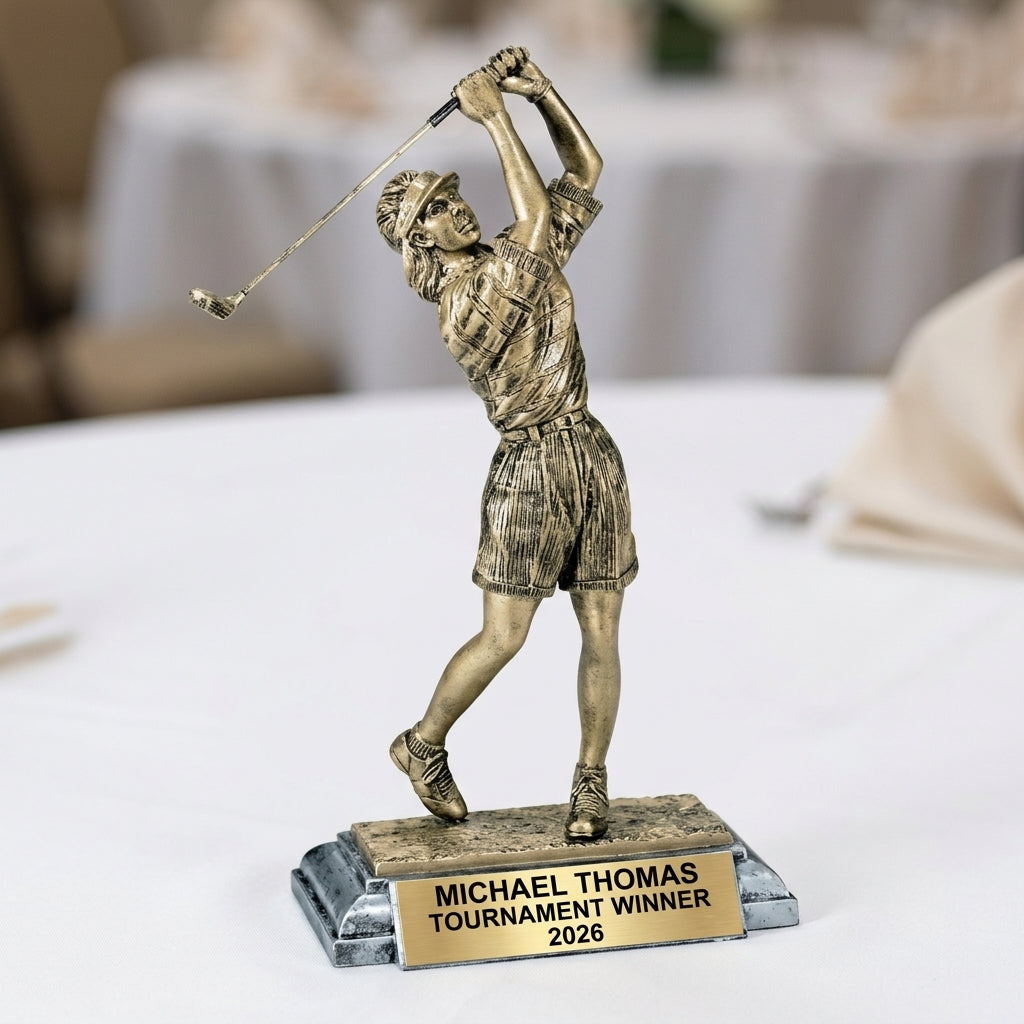 Golf Award Trophy | Personalized | Custom Engraved | Female Golfer | Golf Tournament Prize | Golf Gift | Personalized Golf Award - View 5