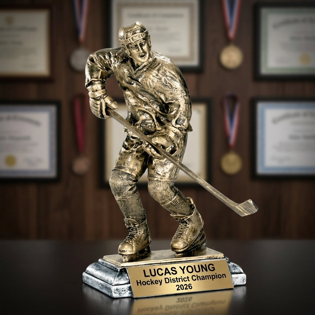 Personalized | Hockey Award | Custom Engraved | Hockey Trophy | Personalized Award | Engraved Trophy | Youth Hockey | MVP Award - View 3