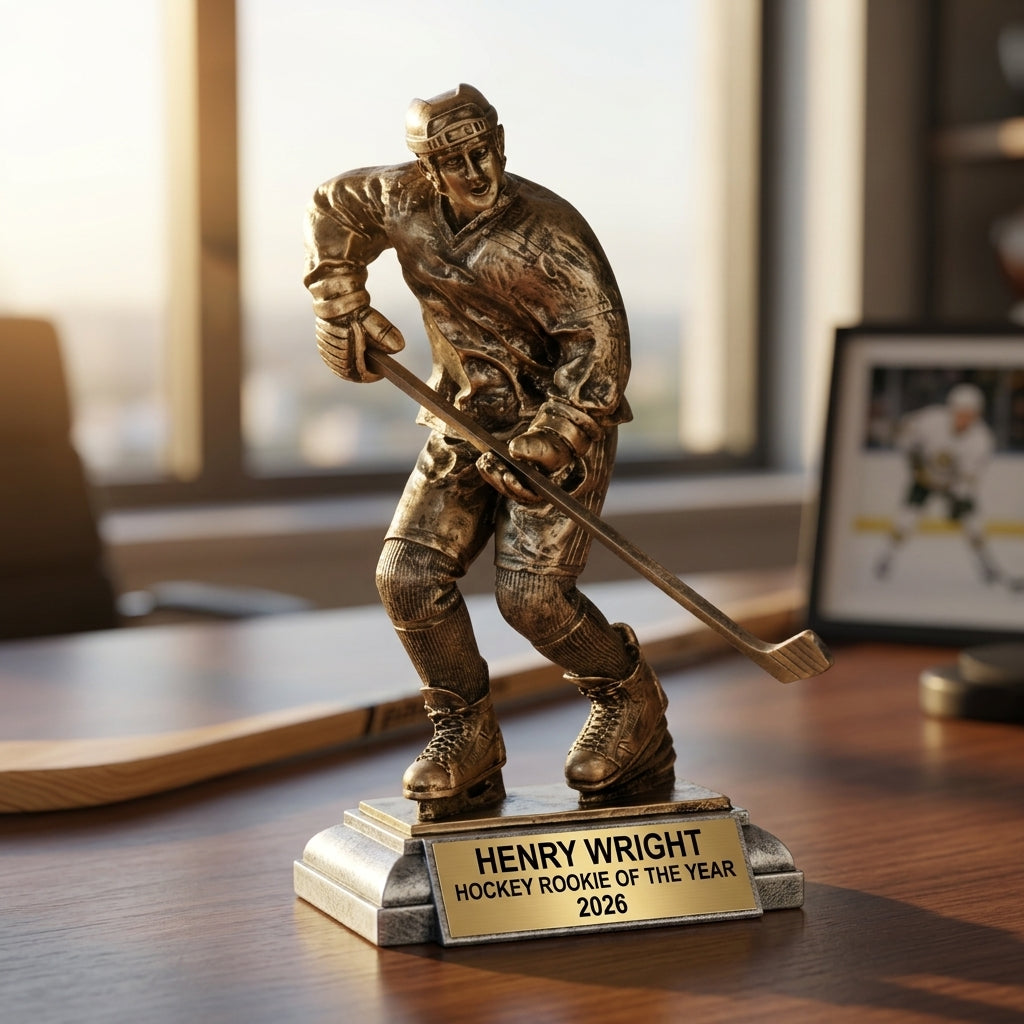 Personalized | Hockey Award | Custom Engraved | Hockey Trophy | Personalized Award | Engraved Trophy | Youth Hockey | MVP Award - View 5