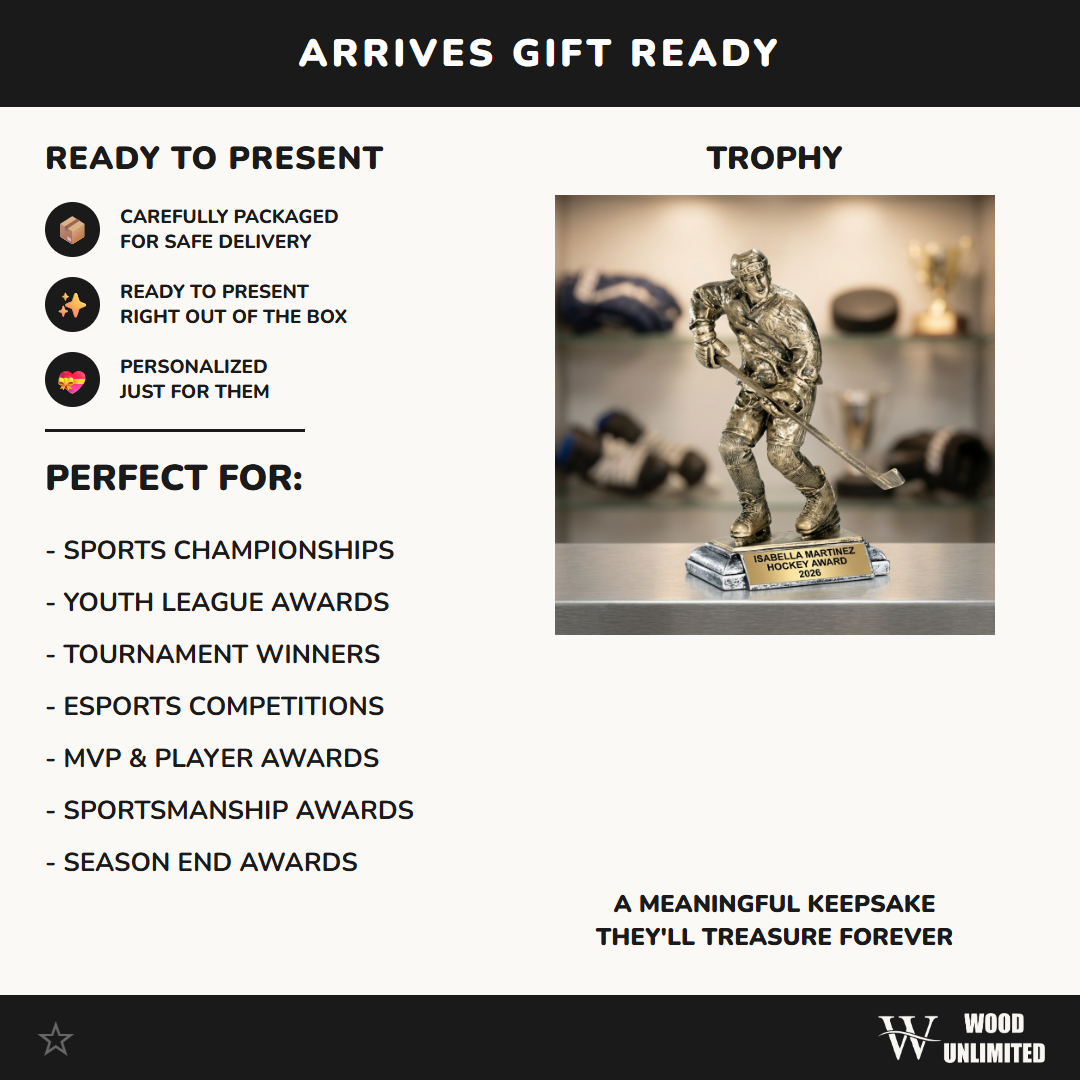 Personalized | Hockey Award | Custom Engraved | Hockey Trophy | Personalized Award | Engraved Trophy | Youth Hockey | MVP Award