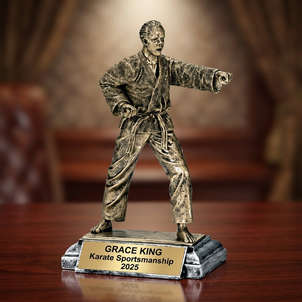 Personalized | Karate Award | Custom Engraved | Karate Trophy | Martial Arts Award | Personalized Engraved | Dojo Student - View 2