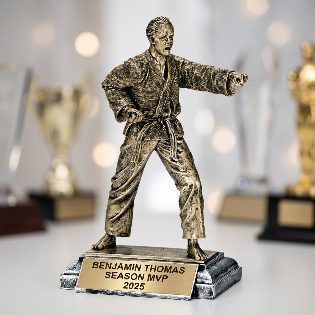 Personalized | Karate Award | Custom Engraved | Karate Trophy | Martial Arts Award | Personalized Engraved | Dojo Student - View 4