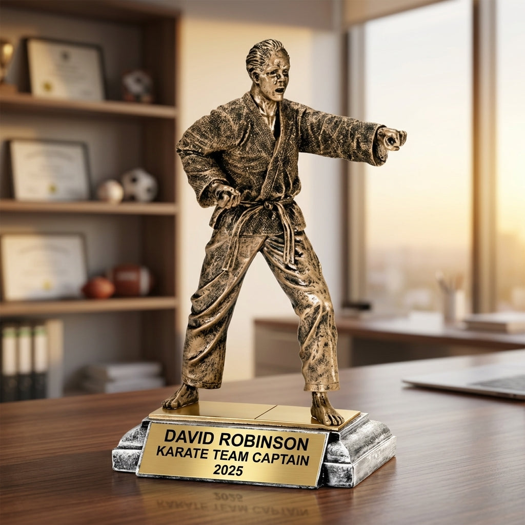 Personalized | Karate Award | Custom Engraved | Karate Trophy | Martial Arts Award | Personalized Engraved | Dojo Student - View 5