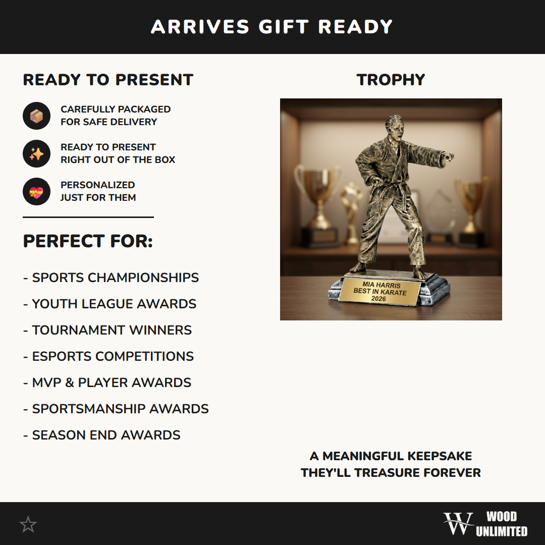 Personalized | Karate Award | Custom Engraved | Karate Trophy | Martial Arts Award | Personalized Engraved | Dojo Student