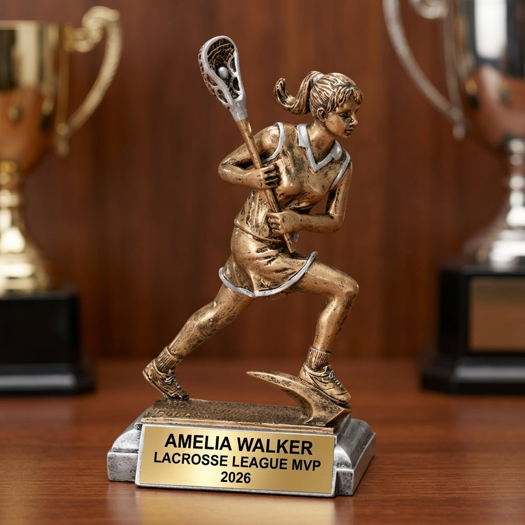 Lacrosse Trophy Award | Personalized | Custom Engraved | Lacrosse Gift | Lacrosse Team Award | Lacrosse Player Gift - View 1
