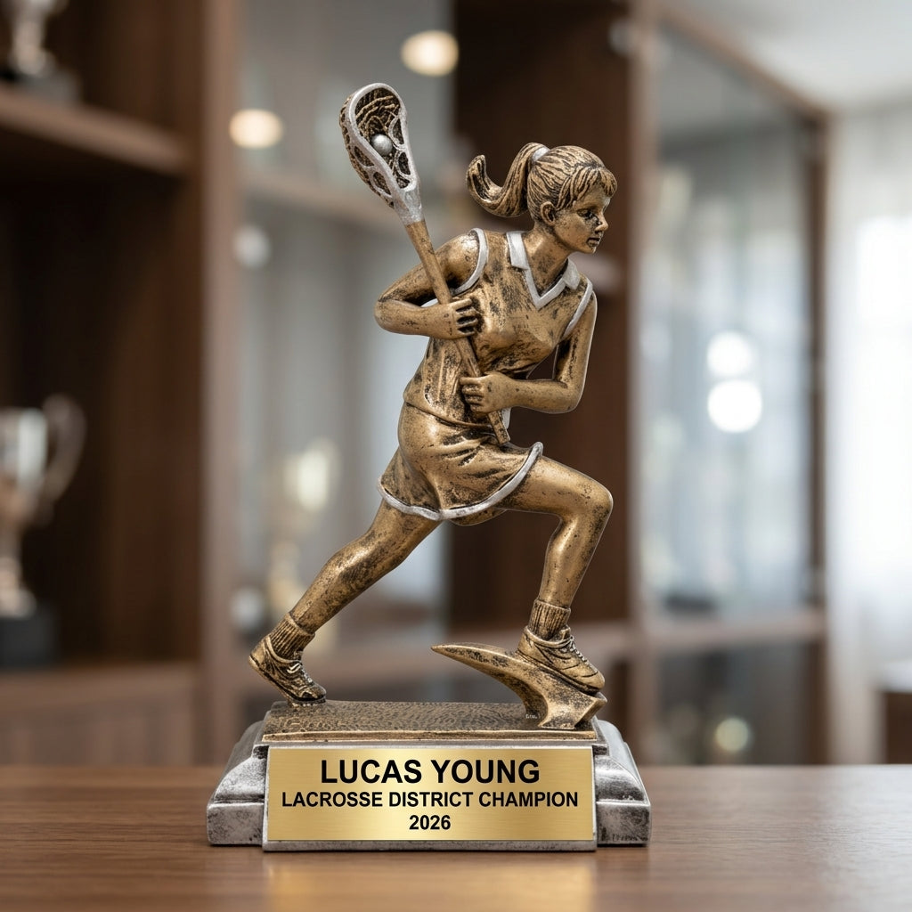Lacrosse Trophy Award | Personalized | Custom Engraved | Lacrosse Gift | Lacrosse Team Award | Lacrosse Player Gift - View 4