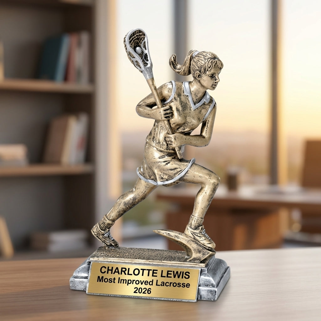 Lacrosse Trophy Award | Personalized | Custom Engraved | Lacrosse Gift | Lacrosse Team Award | Lacrosse Player Gift - View 5