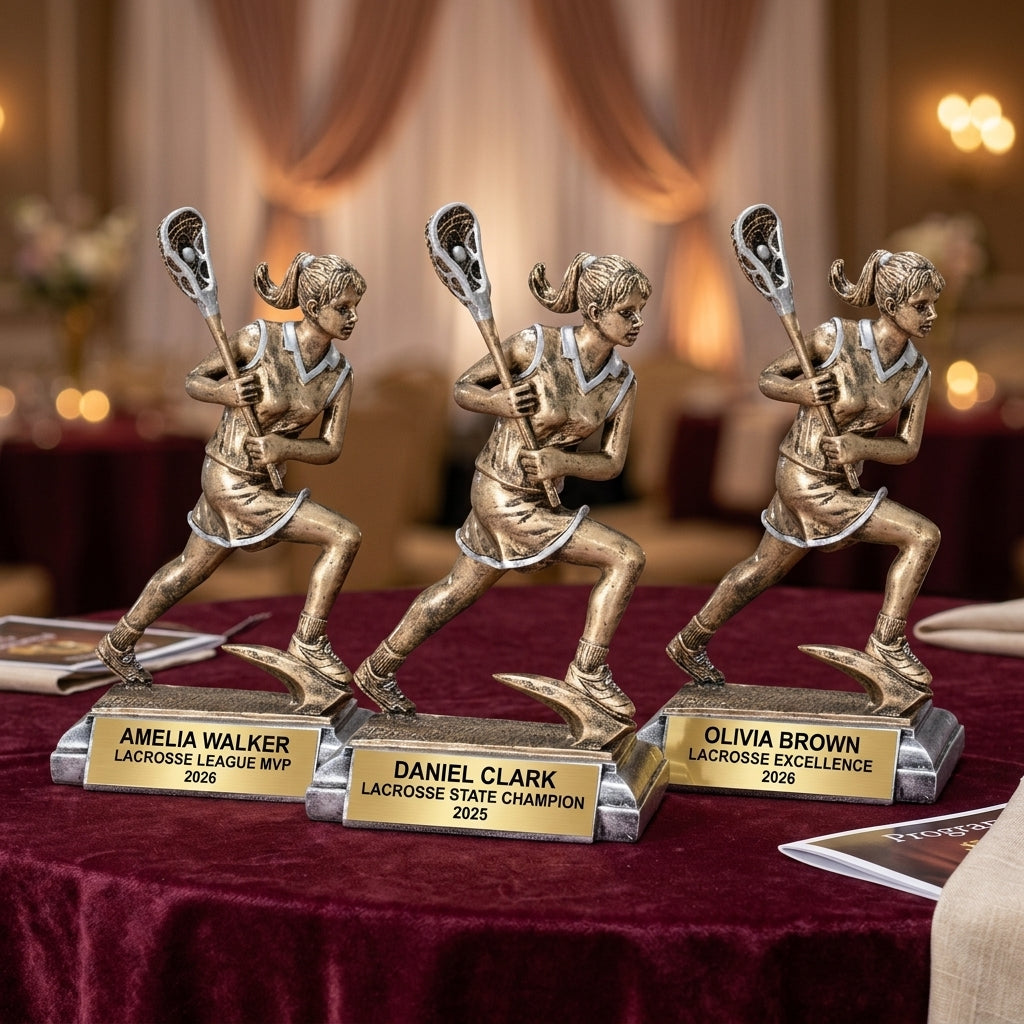 Lacrosse Trophy Award | Personalized | Custom Engraved | Lacrosse Gift | Lacrosse Team Award | Lacrosse Player Gift - View 6