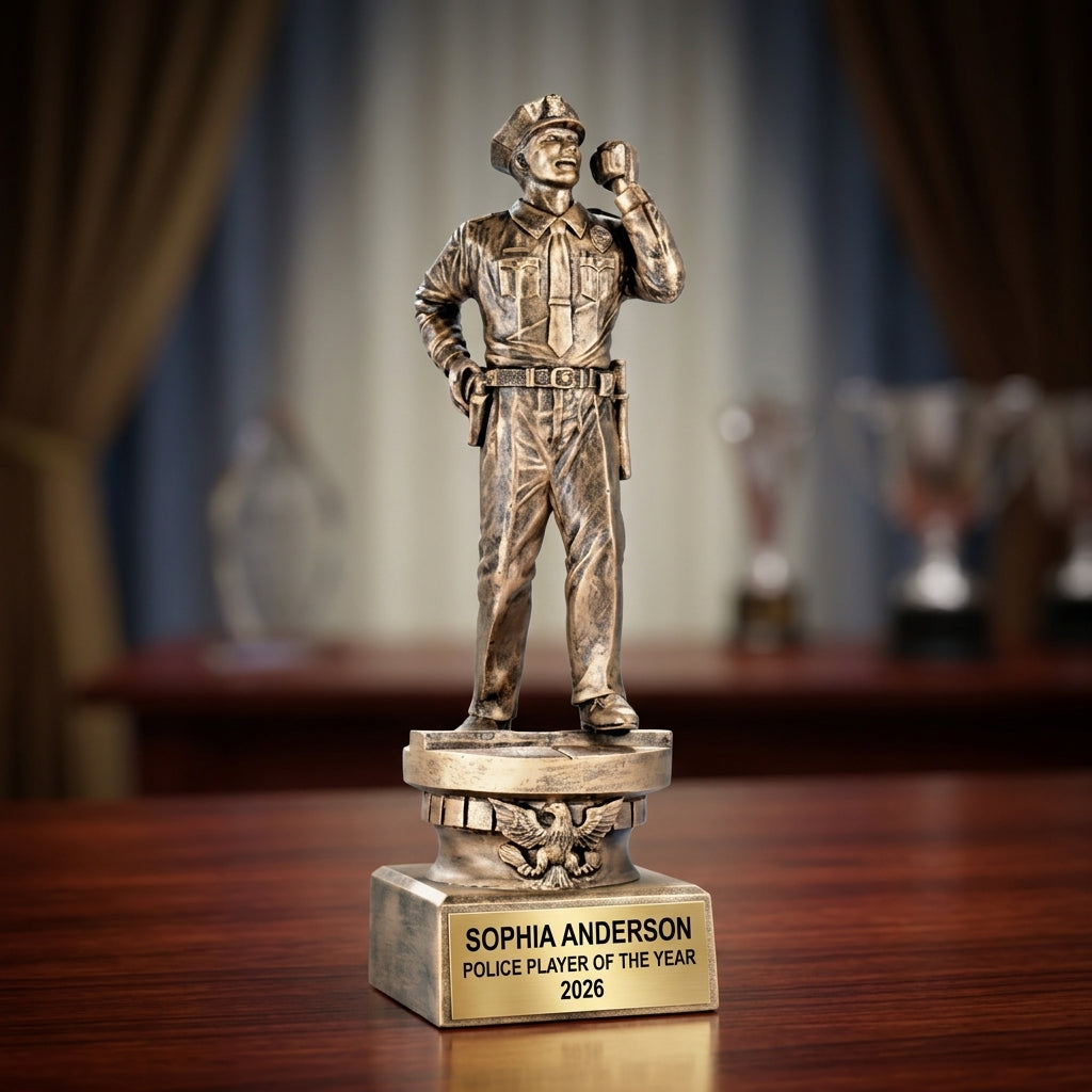 Personalized | Police Award | Custom Engraved | Police Officer | Law Enforcement | Trophy Award | Personalized Engraved | Retirement Gift