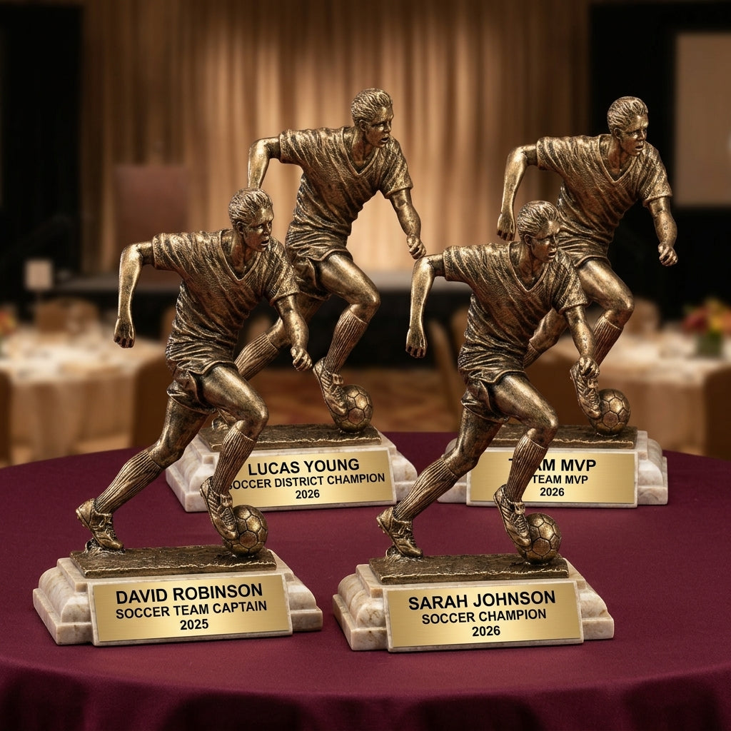 Personalized | Soccer Award | Custom Engraved | Soccer Trophy | Personalized Soccer Award | Engraved Trophy | Youth Soccer | Team Captain - View 6