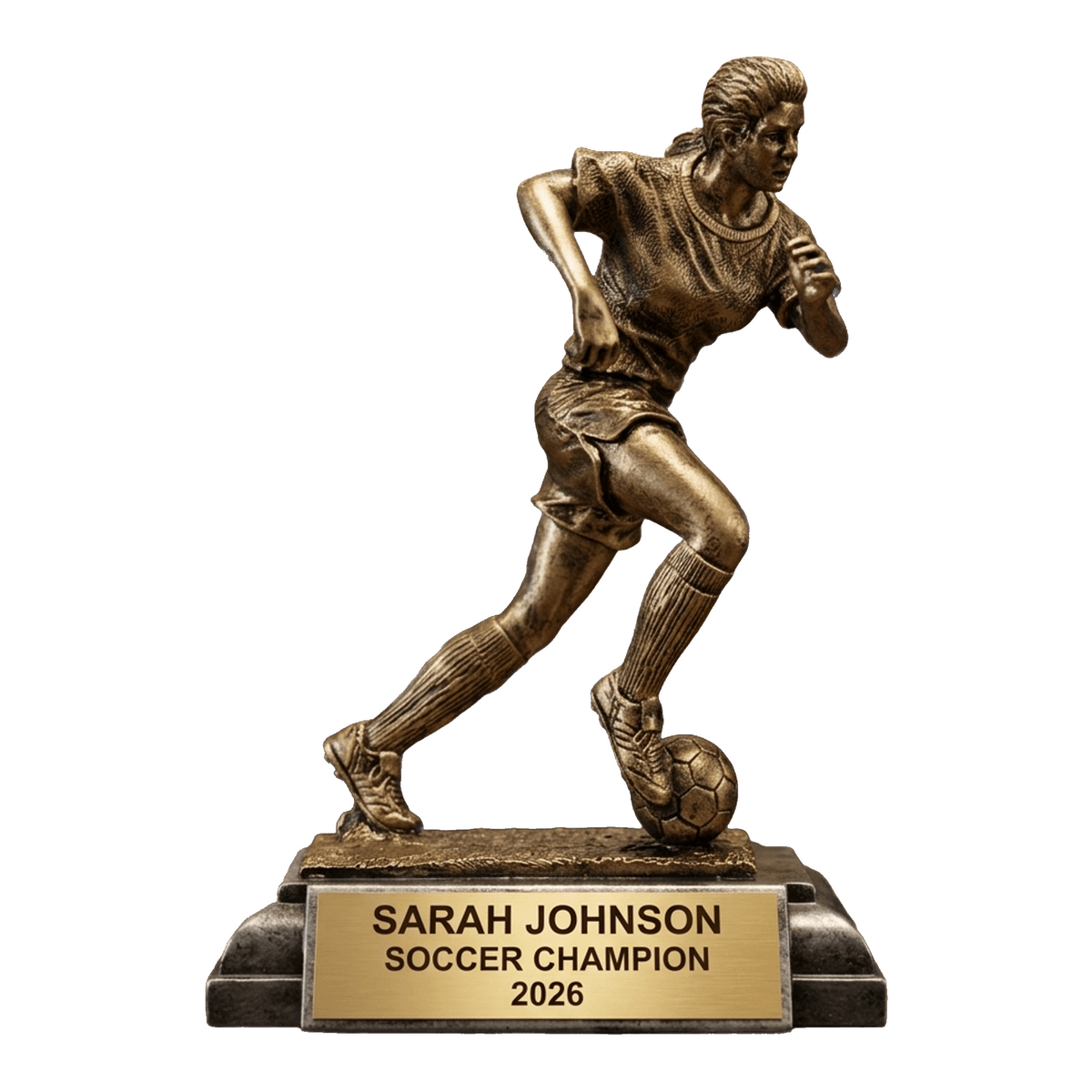 Personalized | Soccer Award | Custom Engraved | Personalized Soccer Trophy | Female Soccer Award | Engraved Girls Trophy