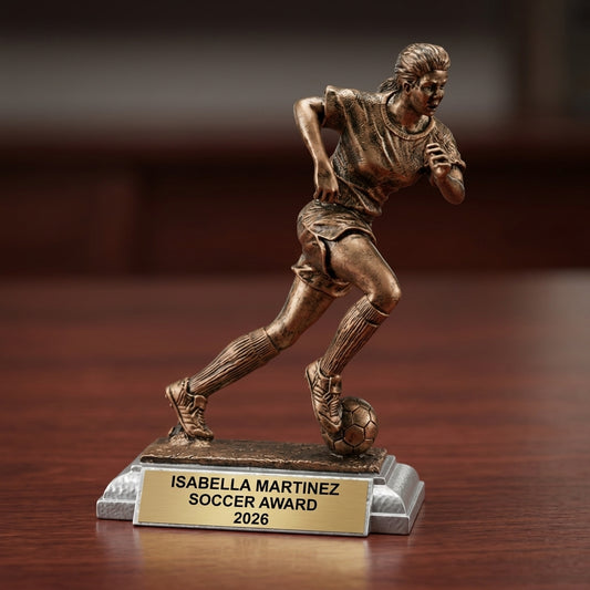 Personalized | Soccer Award | Custom Engraved | Personalized Soccer Trophy | Female Soccer Award | Engraved Girls Trophy - View 2