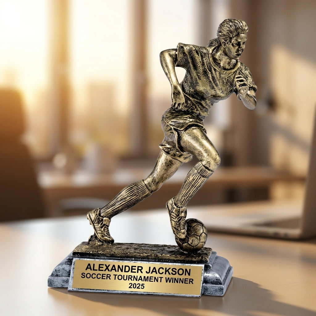 Personalized | Soccer Award | Custom Engraved | Personalized Soccer Trophy | Female Soccer Award | Engraved Girls Trophy - View 5