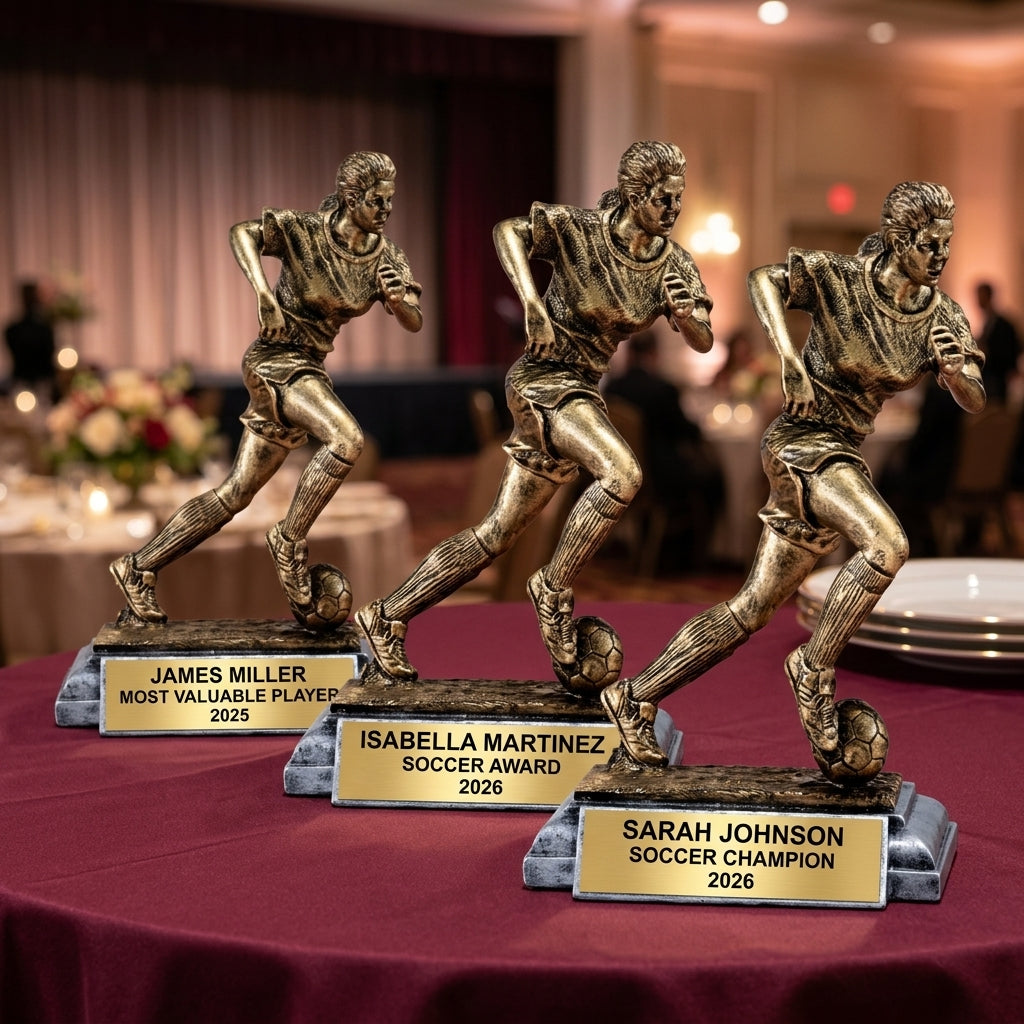 Personalized | Soccer Award | Custom Engraved | Personalized Soccer Trophy | Female Soccer Award | Engraved Girls Trophy - View 6