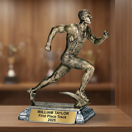Personalized | Track & Field Award | Custom Engraved | Track Trophy | Running Award | Personalized Runner | Engraved Track | Athlete Gift - View 1