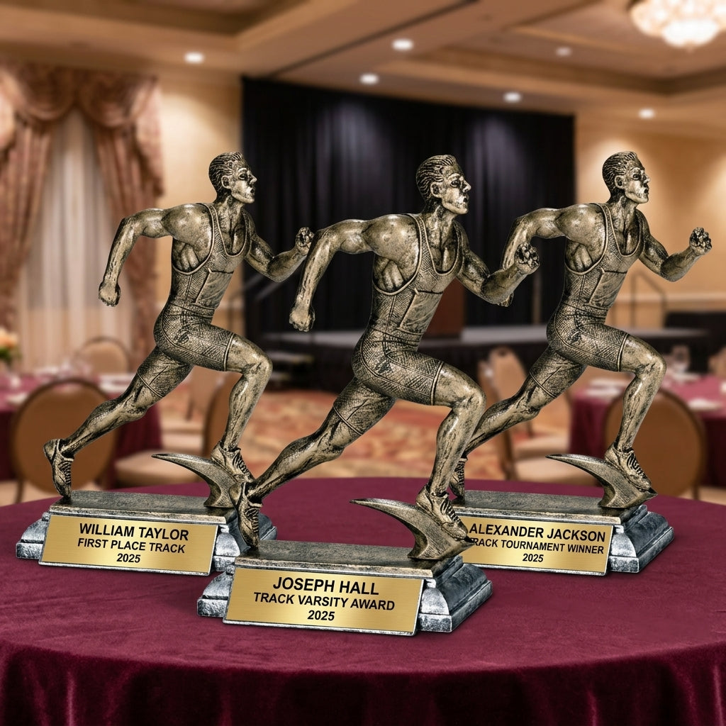 Personalized | Track & Field Award | Custom Engraved | Track Trophy | Running Award | Personalized Runner | Engraved Track | Athlete Gift - View 6