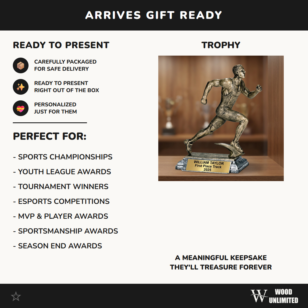 Personalized | Track & Field Award | Custom Engraved | Track Trophy | Running Award | Personalized Runner | Engraved Track | Athlete Gift