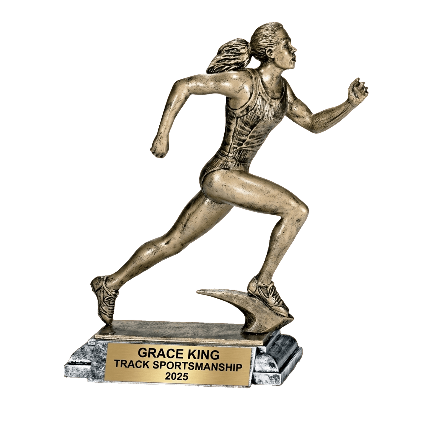 Personalized | Track & Field Award | Custom Engraved | Track Trophy | Running Award | Female Runner | Personalized Track | Engraved Award