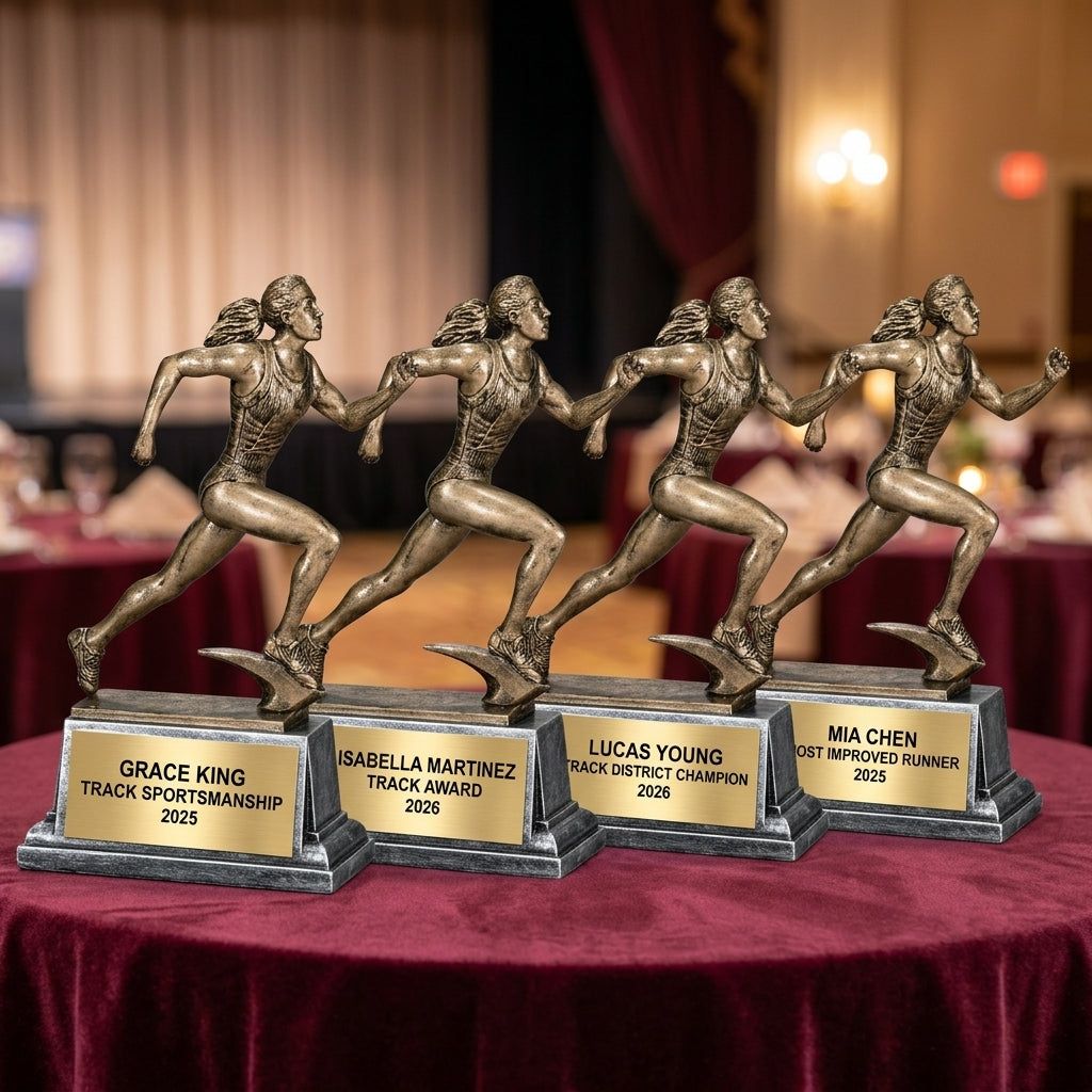 Personalized | Track & Field Award | Custom Engraved | Track Trophy | Running Award | Female Runner | Personalized Track | Engraved Award - View 6