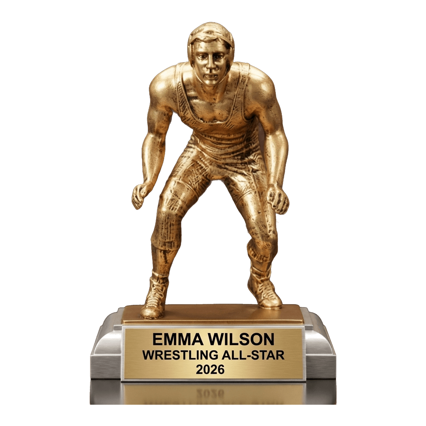 Personalized – 7 1/2" | Wrestling Award | Custom Engraved | Wrestling Trophy | Personalized Award | Engraved Gift | Wrestler Figure | Team Award