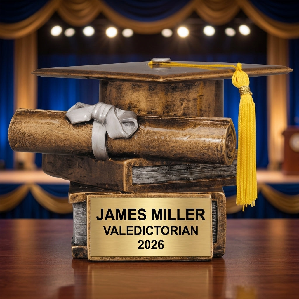 Graduation Award Trophy | Personalized | Custom Engraved | Valedictorian Gift | Class of 2024/2025 - View 1
