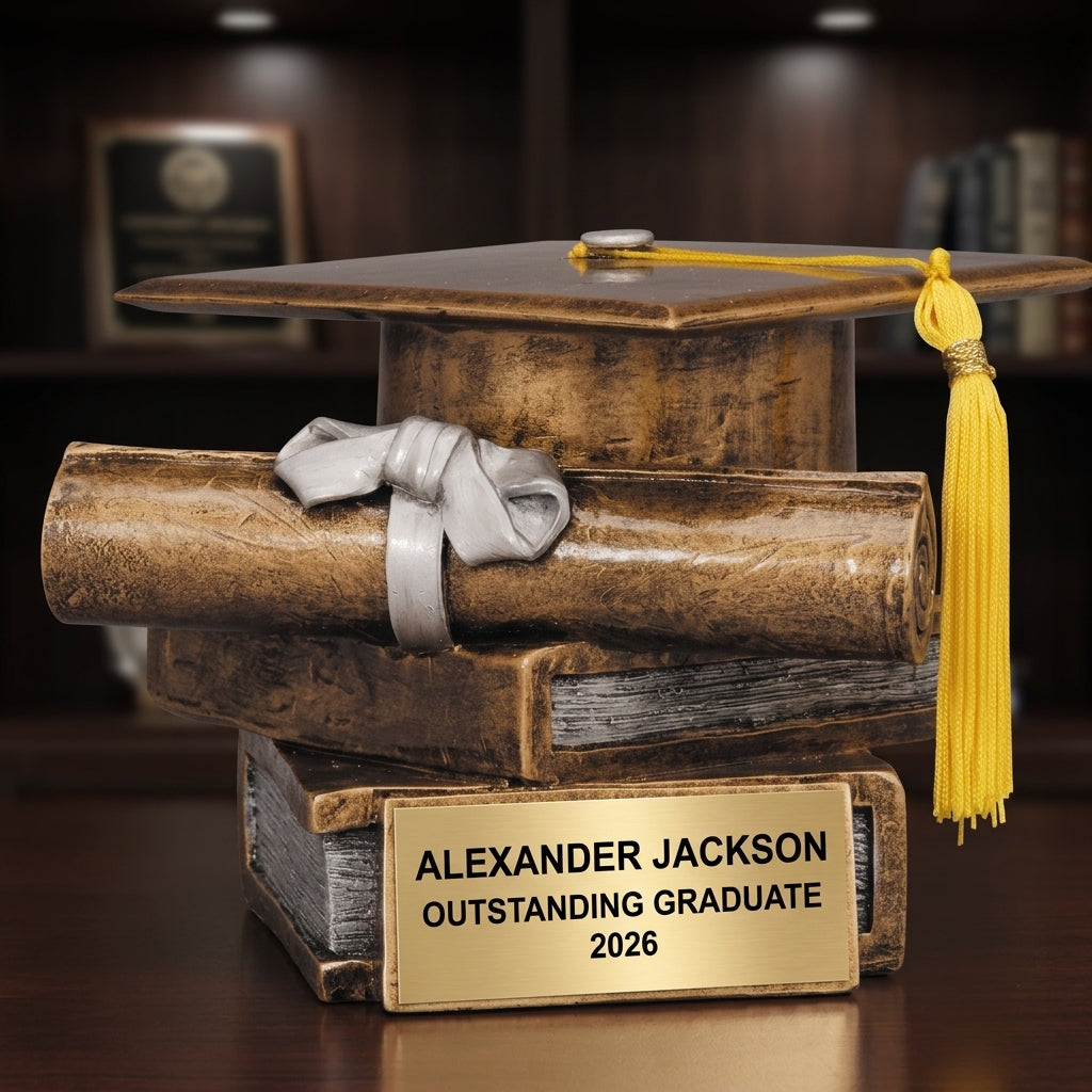 Graduation Award Trophy | Personalized | Custom Engraved | Valedictorian Gift | Class of 2024/2025 - View 2