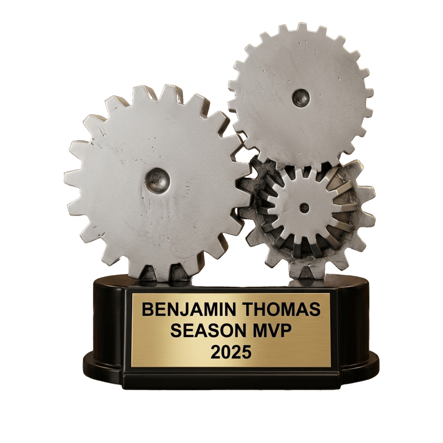 Personalized | Teamwork Award | Custom Engraved | Corporate Trophy | Employee Recognition | Gears Design | Personalized Award