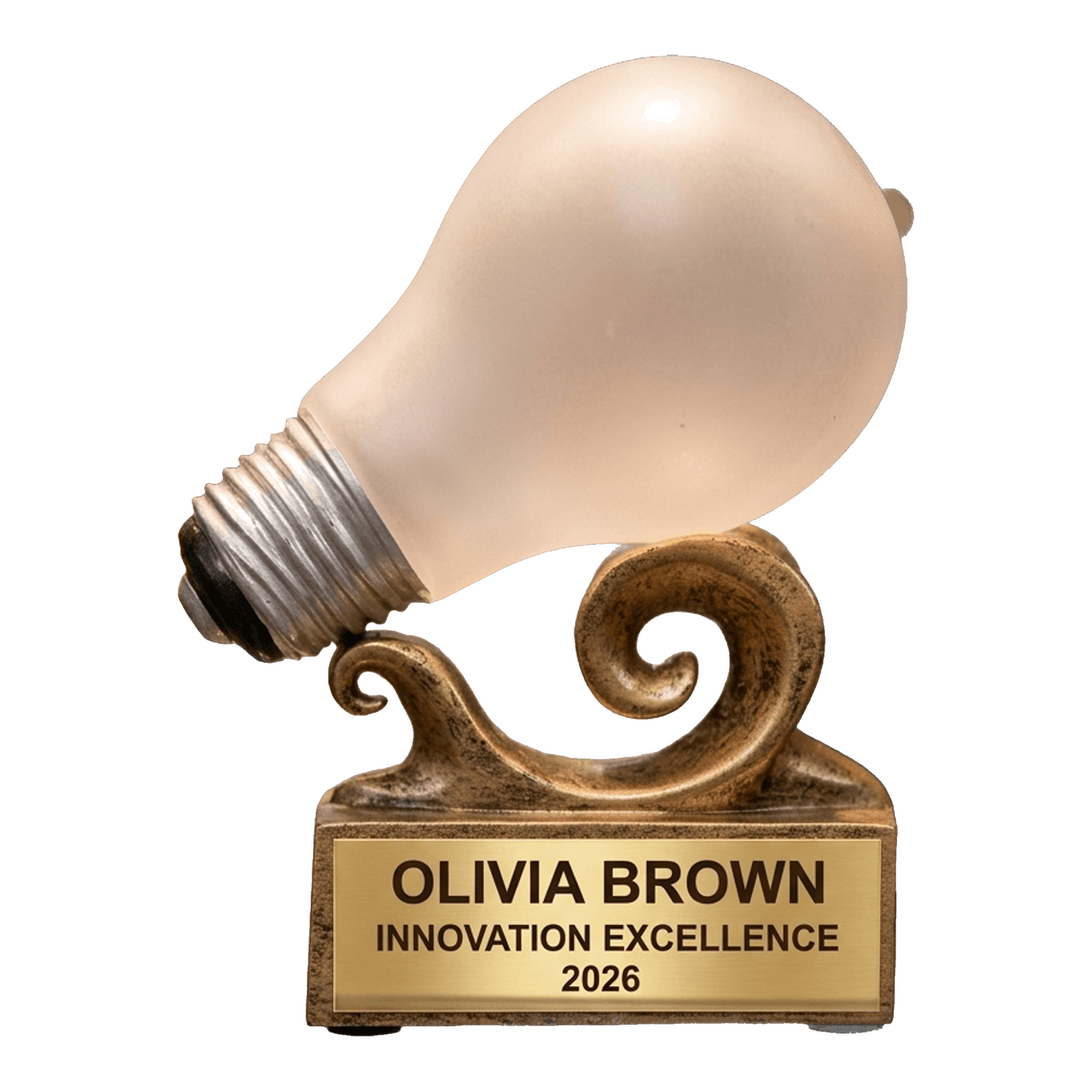Personalized | Innovation Award | Custom Engraved | Light Bulb Trophy | Idea Trophy | Employee Recognition | Academic Award