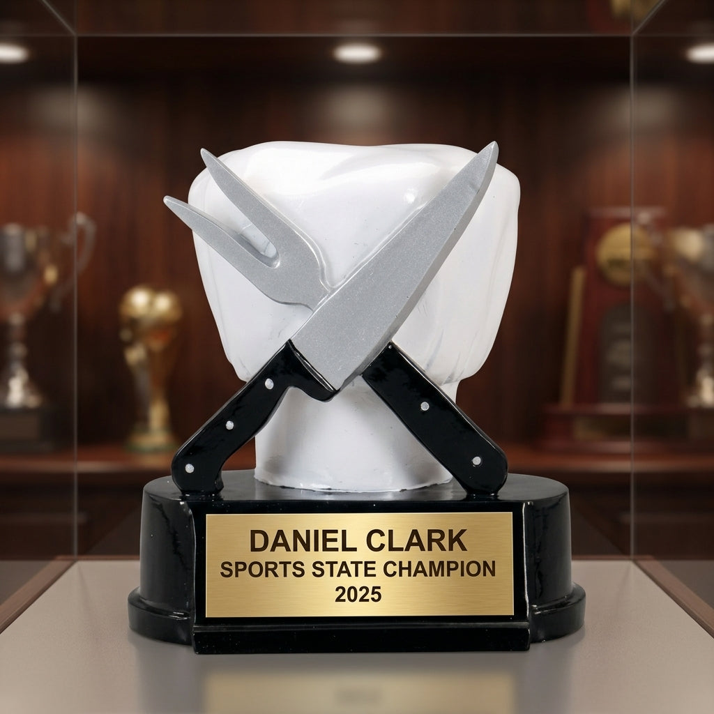 Personalized | Culinary Award | Custom Engraved | Chef Trophy | Cooking Competition | Personalized Chef | Engraved Award | Restaurant Gift - View 1