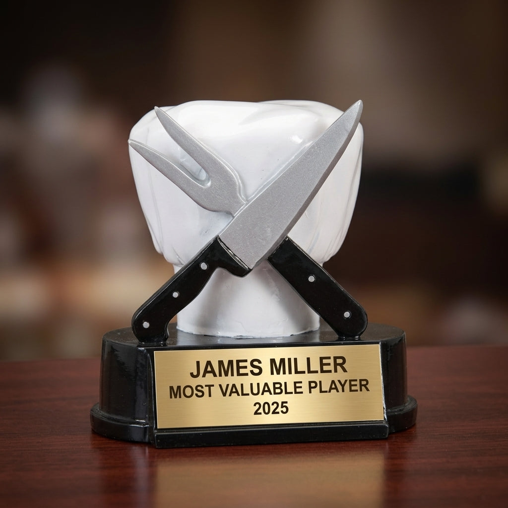 Personalized | Culinary Award | Custom Engraved | Chef Trophy | Cooking Competition | Personalized Chef | Engraved Award | Restaurant Gift - View 2