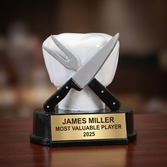 Personalized | Culinary Award | Custom Engraved | Chef Trophy | Cooking Competition | Personalized Chef | Engraved Award | Restaurant Gift - View 2